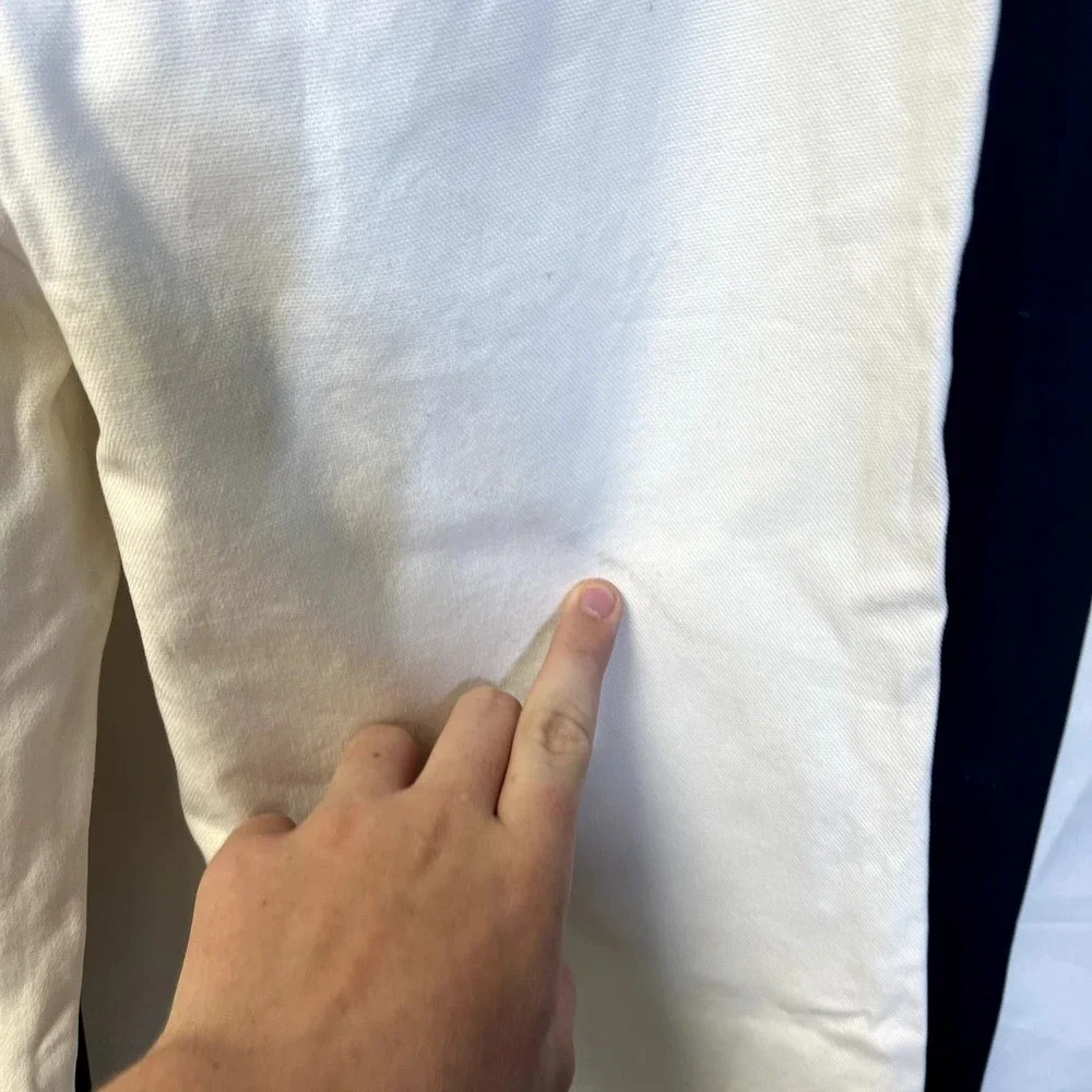 TORY BURCH Women's Zip Front Mid Rise Flared Leg Ankle Pants White Size 4 - Picture 5 of 9